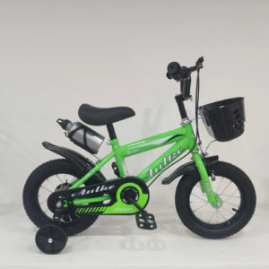BICICLETA INFANTIL ARO 12 DOBLE FRENO C/HOPPIE CANASTO VERDE