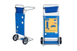 CARRO PORTA SILLAS CONVERTIBLE MOR C/RUEDAS