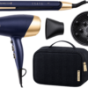 Kit Secador + Planchita Remington Sapphire Luxe S5805GP-220R con Estuche