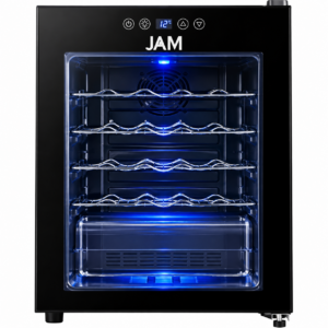 Enfriador de Vino ENFRIADORA DE VINO JAM 66L 1 PUERTA FRIO HUMEDO NEGRO EV‑66GE 10819