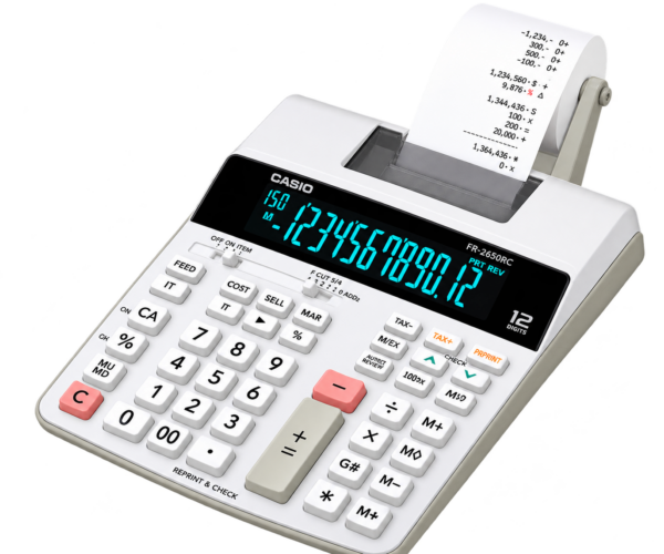 Calculadora con Impresora Casio FR-2650RC - Blanco