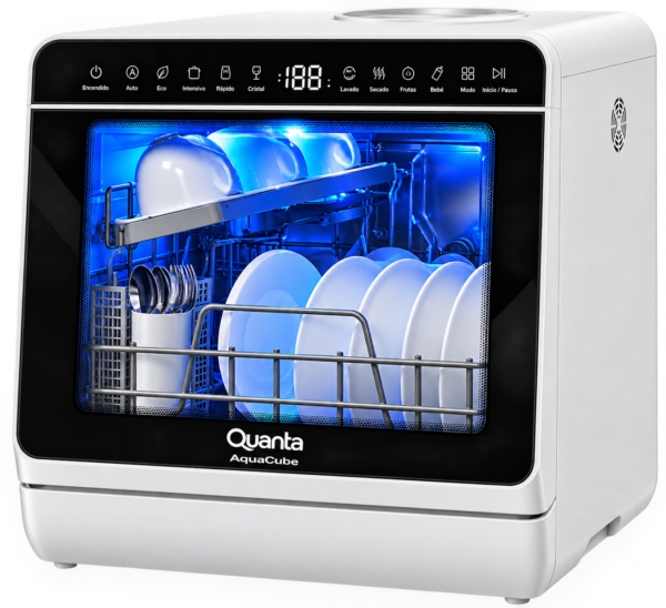 Lavavajillas Portátil Dual Quanta AquaCube QTLPD01 950 W 110v - Blanco 5L