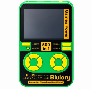 Mini consola portátil con batería externa: 500 juegos, 5000 mAh, carga inalámbrica magnética.